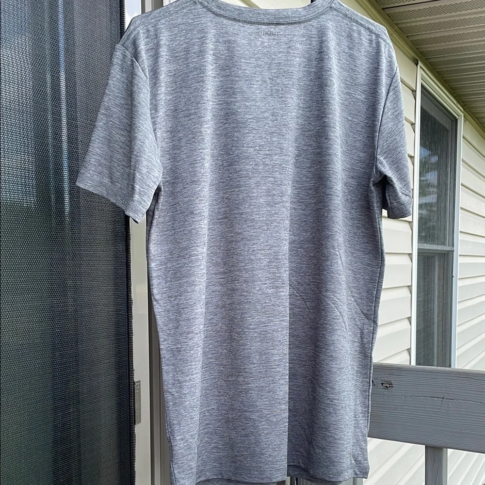 Adidas Heather Gray and Black Short Sleeve Tee